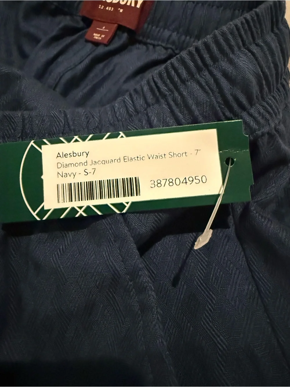 Men's Dark Navy Flat Front Shorts with Drawstring